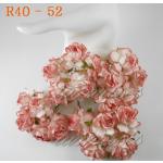 R40 - 52     25 Copper Peach Paper Roses 