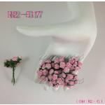 Mini Variegated White - Pink Paper Flowers
