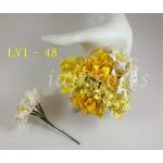 Yellow White Lily Paper Flowers