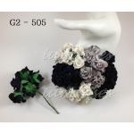 Mixed Black & White Curly Paper flowers