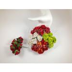 Christmas Mixed Curly Roses Paper Flowers Thailand Iamroses