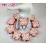 Pink Cream Variegated Hydrangea Scrapbooking Flowers