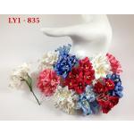 Mixed Memorial Color Red, Blue, White Lily Paper Flowers