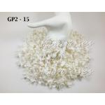 250 Small White Gardenia Curly Petals