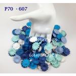 Mixed Blue Turquoise Small Daisy Petals Scrapbook Thailand Iamroses