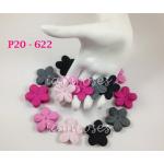 P20 - 622 Mixed Black Pink Small Petals Scrapbook Thailand Iamroses