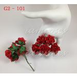 Red Curly Paper Craft flowers
