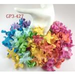 Rainbow Gardenia Curly Scrapbooking Mulberry Paper Flowers Crafts from Thailand
