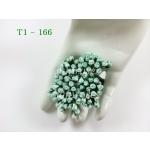 T1 - 166 (100 Pcs)     100 Mint Green Mini Rose Buds