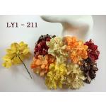 LY1- 211 (50 Pcs)     50 Mixed Fall Season Lily Paper Flowers