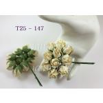 	BP/T 25 - 147 (100 Pcs)     100 Cream Puffy Semi Rose Buds