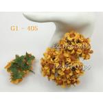 Solid Tangerine Small Curly Paper Flowers