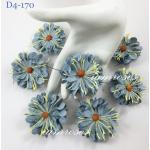  Baby blue Curly Full Bloomed Daisy Paper Flowers 