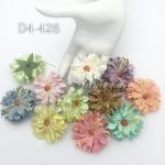 15 Mixed 10 Soft Tone Curly Full Bloomed Daisy Paper Flowers 