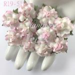 White with Soft Pink Variegated Paper Flowers