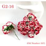 Red Variegated Curly Paper flowers