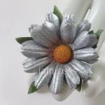 10 Silver Daisy Paper Crafts Wedding Flowers