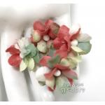 Special Hand Dyed Christmas Small Spring Cottage Paper Flowers