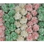 Aqua / Soft pink /White Mixed Paper Flowers
