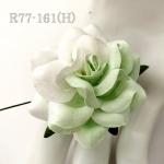 Half White Half Soft Green Wedding Paper Roses
