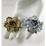  Mixed Silver Gold Paper Roses Crafts Flowers