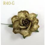  Gold Paper Tea Roses Crafts Flowers 