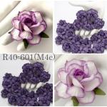 Mixed 4 Purple Paper Roses Flowers M4c
