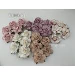 25 Mixed Soft Tone Paper Roses Crafts