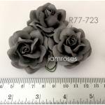  25 Charcoal Gray Wedding Craft Paper Flowers