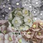 Mixed Pink Grey Small paper Flowers (2SL/122/723/725/15)