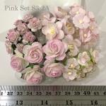  40 Mixed 5 Sizes Cottage / Cherry Blossom /Roses Paper Flowers