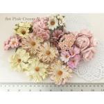 50 Special Mixed 6 flowers Style Peony / Roses / Daisy / Cottage / Curly Paper Flowers