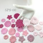  Mixed 5 Designs Pink Tone Hydrangea Scrapbook Die Cut Paper Flowers (PS/70/700/20/23)