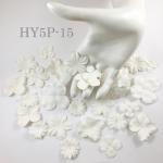 500 Mixed 5 Designs WHITE Scrapbook Die Cut Paper Flowers (P8/9/10/23/20)