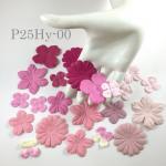 Mixed 5 Designs PINK tone Scrapbook Die Cut Paper Flowers (P25/9/10/20/700)