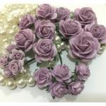  20 Mixed 4 Sizes Lilac Purple Tone Paper Flowers