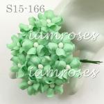 Mint Green Small Spring Cottage Paper Flowers