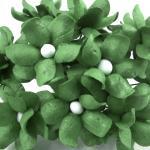 Deep Olive Green Small Spring Cottage Paper Flowers