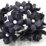 Small Black Spring Cottage Paper Flowers