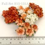  DIY Mixed 3 Sizes Fall Shade Paper Flowers