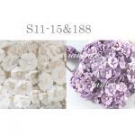 Mixed JUST White - Lilac Small Summer Cottage Paper Flowers