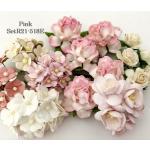  Mixed Pink shade Craft Paper Flowers