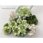  Mixed Green White Lily Roses Blossom Paper Flowers