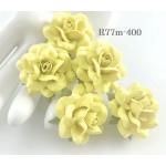 Soft Yellow MEDIUM Sweet Moon Roses Craft Flowers (M)