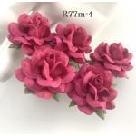 HOT Pink MEDIUM Sweet Moon Roses Craft Flowers (M)