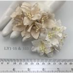 Mixed JUST White and Beige Lily Paper Flowers