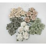  50 Mixed 5 Colors Paper Flowers (167/725/15/153/125)