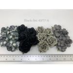  20 Mixed 2 Designs Black Grey Roses (R40-274V/723 and R77-725/274)