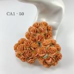 Solid Peach Carnation Paper Flowers