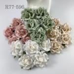 Mixed 4 Pastel Paper Flowers (15/122/153/167)